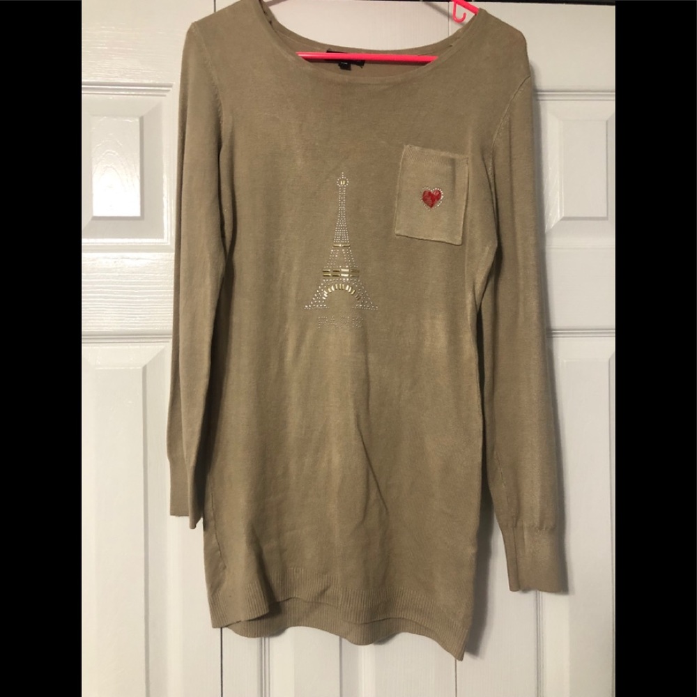 Tan sweater dress